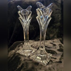 Vintage Towle Full Lead Crystal Candle Holders